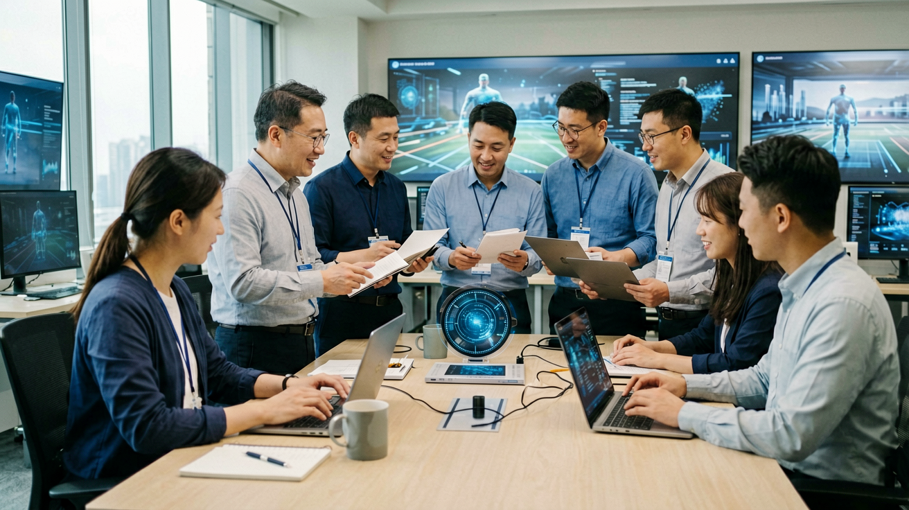 乐竟·体育公司团队与技术研发场景